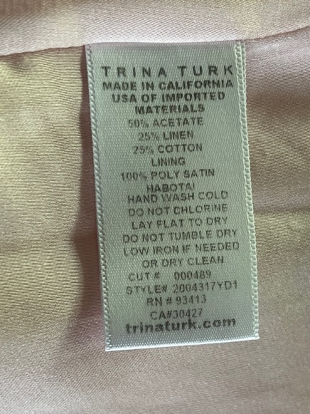 Trina Turk Endless Striped Wrap Midi Dress Pink Navy Size 2 - Picture 8 of 10